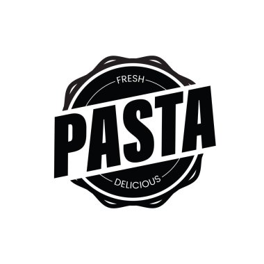 Pasta vintage stamp black sign vector