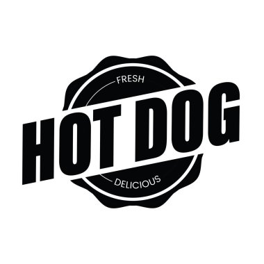 Hot Dog vintage stamp black sign vector