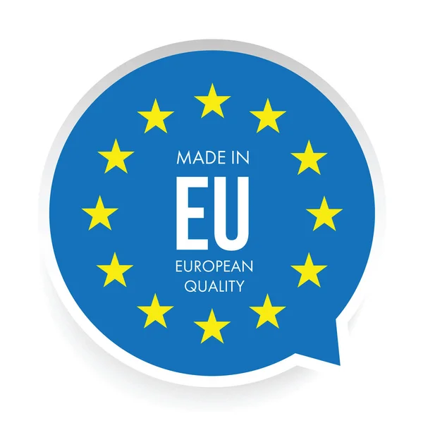 Made Λογότυπο Της Ευρωπαϊκής Ένωσης Διάνυσμα Σημαία — Διανυσματικό Αρχείο