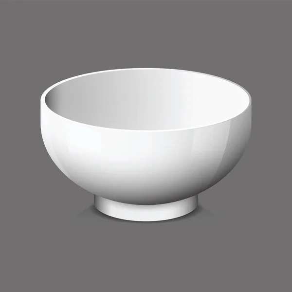 Bol Porcelaine Vecteur Illustration Isolé — Image vectorielle
