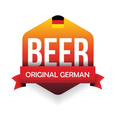 Alman Birası Orijinal etiket imzalama vektörü