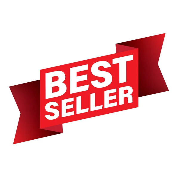 Melhor Vendedor Vetor Venda Fita Vermelha — Vetor de Stock