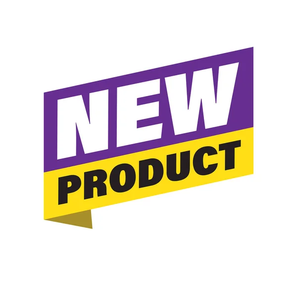 Neues Produktschild Banner Sprechblasenvektor — Stockvektor