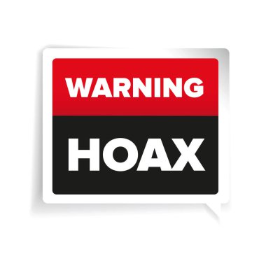 Uyarı Internet Hoax vektör