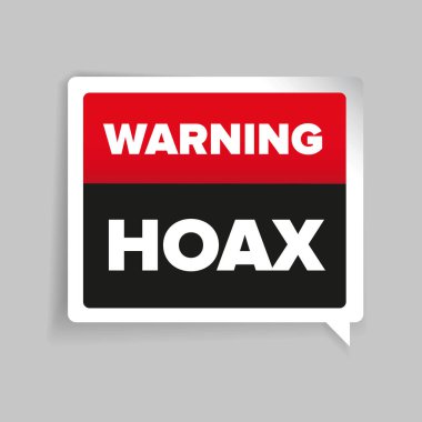 Uyarı Internet Hoax vektör