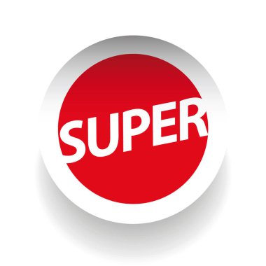 Süper etiket etiketi kırmızı