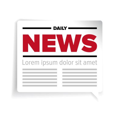 Haber simge etiketi vektör