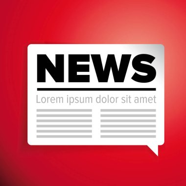 Haber simge etiketi vektör
