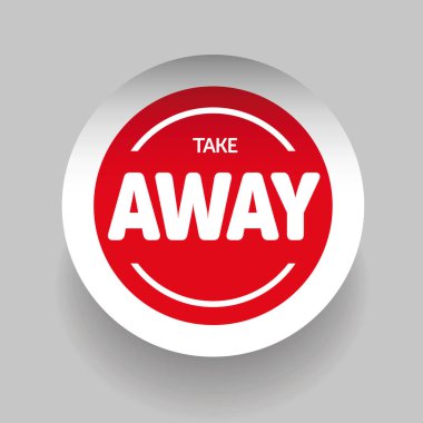 Away etiket vektör al