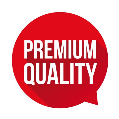 Premium Kalite etiketi vektör kırmızı