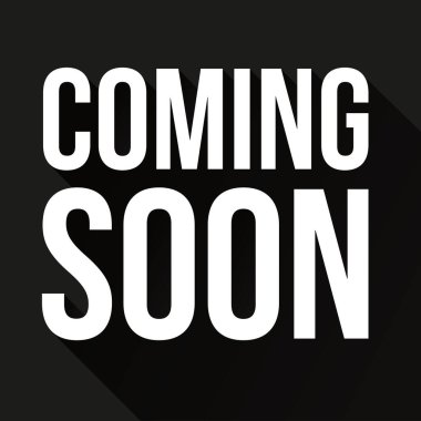 Gelme kısa bir süre içinde işareti düz tasarım