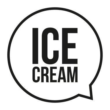 Dondurma konuşma kabarcığı işaret vektörü