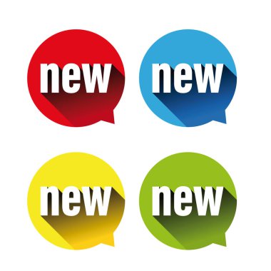 Yeni ürün etiketi etiketi vektörü