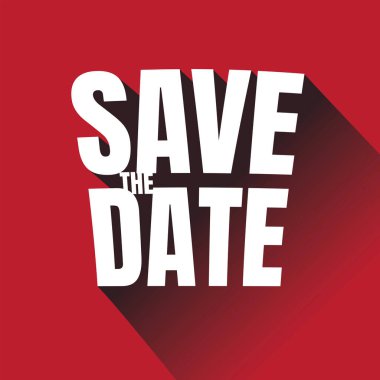 Tarih düğmesi kalın tipografi vektörünü kaydet