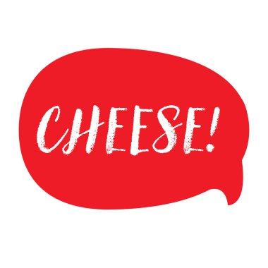 Peynir iletisi baloncuk işareti kırmızı vektörü