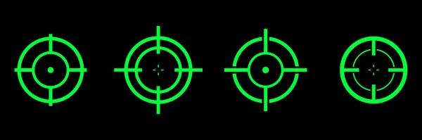Objectif Tir Fixé Visez Groupe Tir Sniper Focus Curseur Bull — Image vectorielle