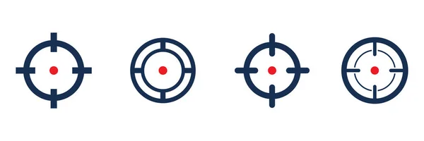 Стрельба Цели Целься Группу Снайперов Сосредоточьтесь Коллекции Меток Глаз Вектор — стоковый вектор