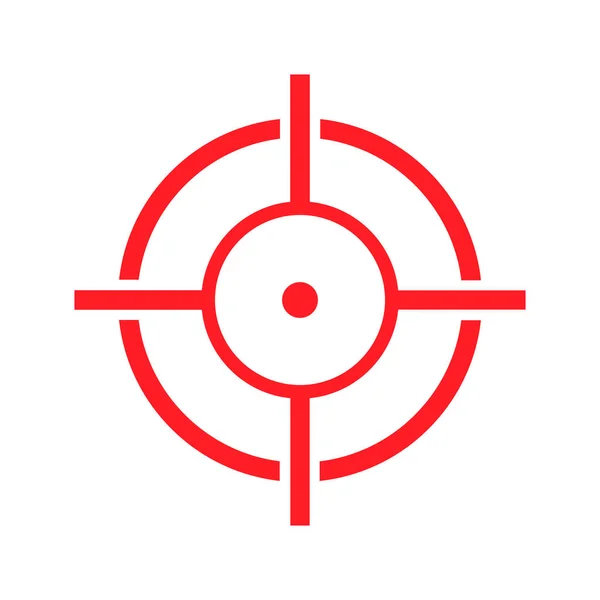 stock vector Target destination red icon. Aim sniper shoot. Focus cursor symbol. Bull eye mark. Vector isolated on white.