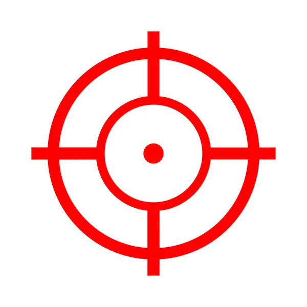 Target Destination Red Icon Aim Sniper Shoot Focus Cursor Symbol — Stock Vector
