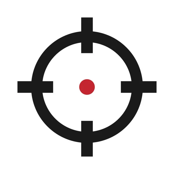 Цель Назначения Красный Значок Целься Снайпера Фокус Символ Курсора След — стоковый вектор