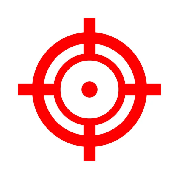 Target Destination Red Icon Aim Sniper Shoot Focus Cursor Symbol — Stock Vector