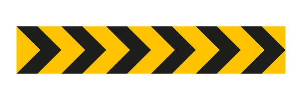Señal Amarilla Del Camino Flecha Flecha Rayada Advertencia Tipo Seguridad — Vector de stock