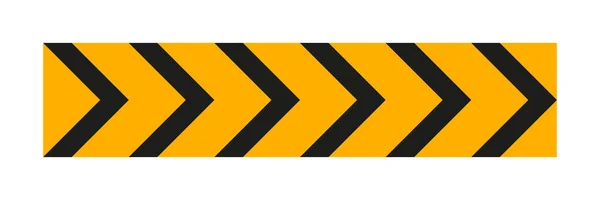 Стрелка Дороги Желтый Знак Предупреждающая Полосатая Стрела Тип Безопасности Вектор — стоковый вектор