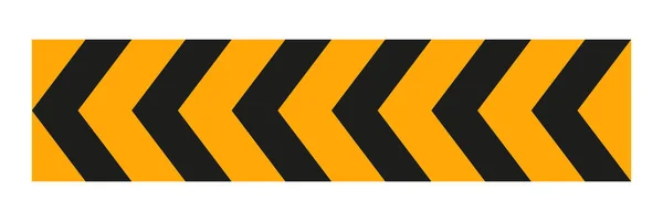 Žlutá Značka Arrow Road Varovný Pruhovaný Šíp Bezpečnostní Typ Vektor — Stockový vektor