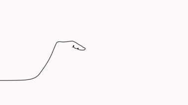 Kırık kalbi tutan eller sürekli bir çizgi çiziyor. Aşk konsepti canlandırılmış video.