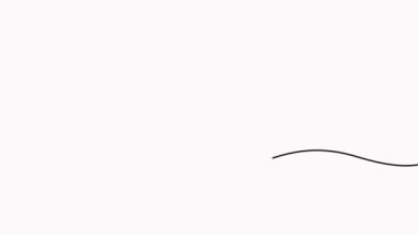 İşaretleme işareti sürekli çizgi resim canlandırmalı video çizimi.