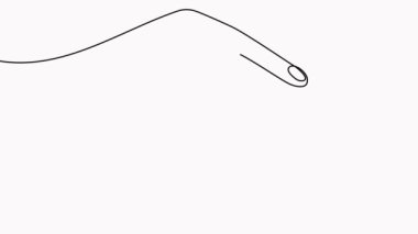 Kalp animasyonunu tutarken sürekli bir çizgi çizildi. Bağış lineer konsepti.