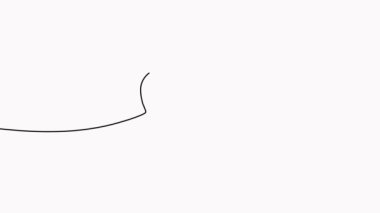 Kalp sürekli bir çizgi çiziyor, animasyon video çiziyor. Aşk karalama sembolü.