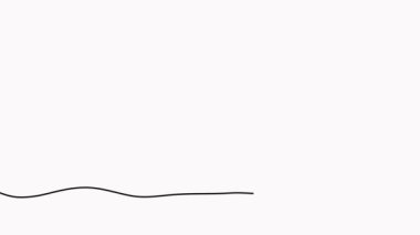 Kalp evin içinde sürekli bir çizgi çizilmiş video. Aşk evi konsepti.