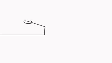 Aralıksız ok çizgisi olan hedef canlandırmalı video çiziyor. El çizimi doğrusal hedef çember.