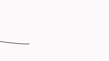 İki kalp aralıksız çizgi çizen sanat animasyon videosu. Çift kalp dalgalı çizgi.