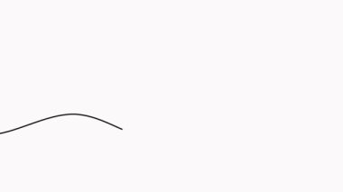 Kahve çekirdekleri animasyonu. Kahve taneleri sürekli çizgi halinde canlandırılmış video çiziyor.