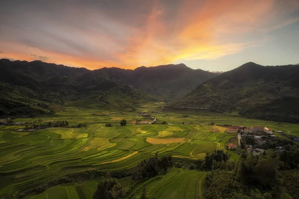 View Point Rice Field Terrace Rice Field Road Cang Chai — Stock Photo, Image