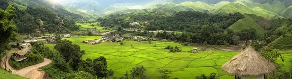 Panorama Vista Desde Cafetería Cima Las Montañas Ban Sapan Nan — Foto de Stock
