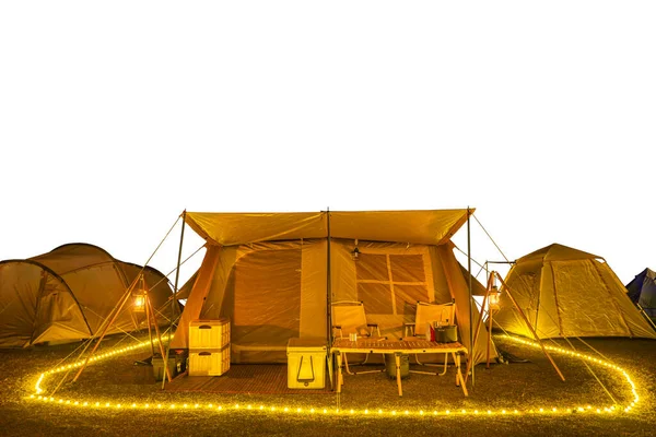 Isoliertes Objekt Für Zelt Campingpark Auf Weißem Hintergrund Material Für — Stockfoto