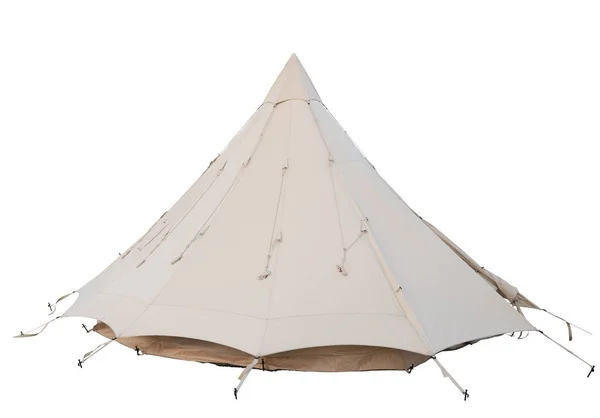 白色背景的野营公园帐篷的隔离物品 艺术作品和设计工作的材料 — 图库照片