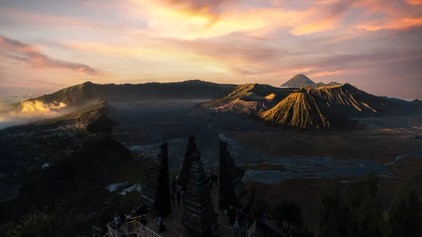 Monte Bromo Vulcão Ativo Parte Maciço Tengger Java Oriental Indonésia — Fotografia de Stock