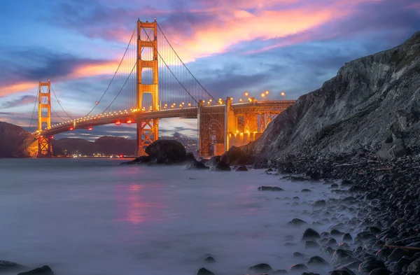 Golden Gate Bridge Sobre Bahía San Francisco Norte California — Foto de Stock