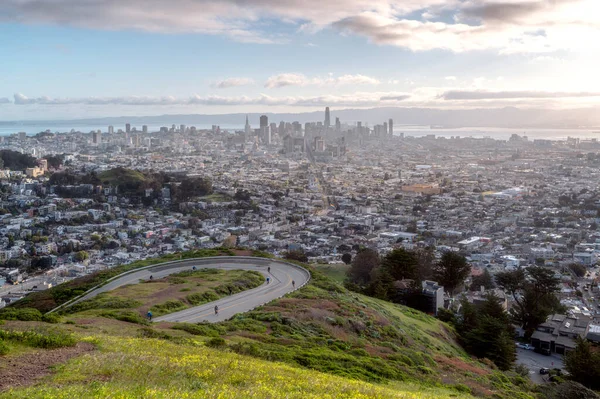 San Francisco Skyline Panorama Flygfoto Över Centrala San Francisco Downtown — Stockfoto