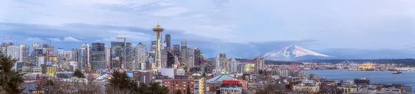 Výhled Město Seattle Parku Kerry Před Západem Slunce Seattle Washington — Stock fotografie