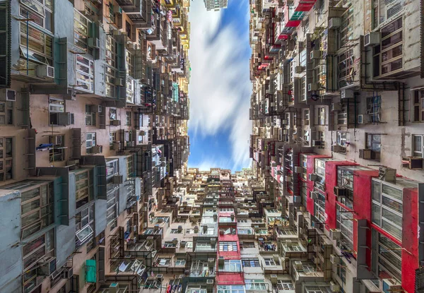 stock image Condominium retro in Hong Kong city, The landmark for travel from the movie in HongKong, China