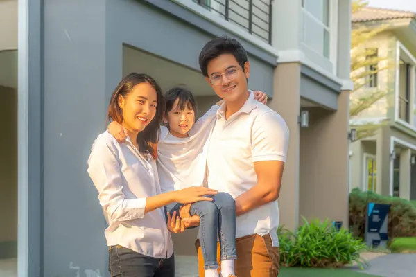 Asiatique Jeu Famille Togather Avec Mère Père Fille Dans Maison — Photo