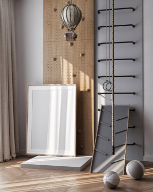 Konforlu Çocuk Odası İçindeki Poster Çerçeve Modeli.