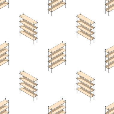 Çekmeceli raflar. Dosya ve kutulardaki belgeleri depolamak ve sıralamak için ofis mobilyaları. Çizgi film tarzında vektör illüstrasyonu, izole et.