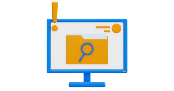 Symbol Tablet Symbol Mit Dateisuche Auf Dem Bildschirm Informationen Dateien — Stockvideo