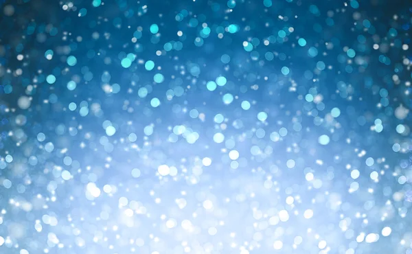 Fond Noël Bleu Vif Avec Neige Flou — Photo